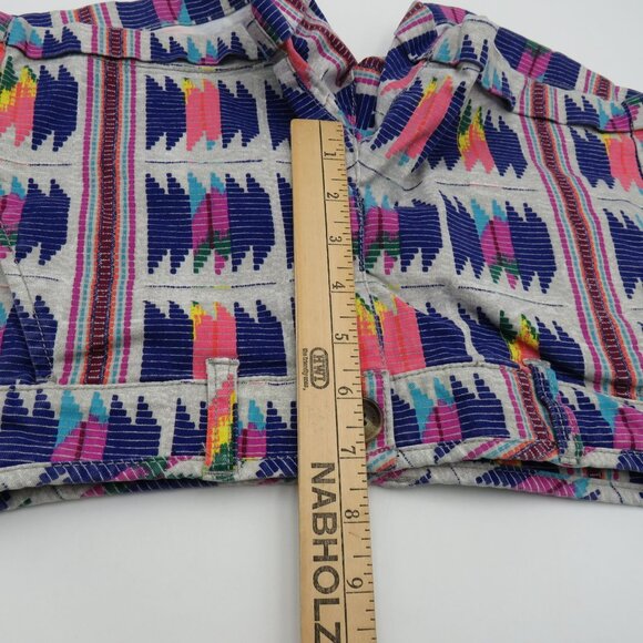 American Eagle Shorts Womens Size 0 Stretch Midi Shorts Aztec Print Short Booty - Picture 8 of 10
